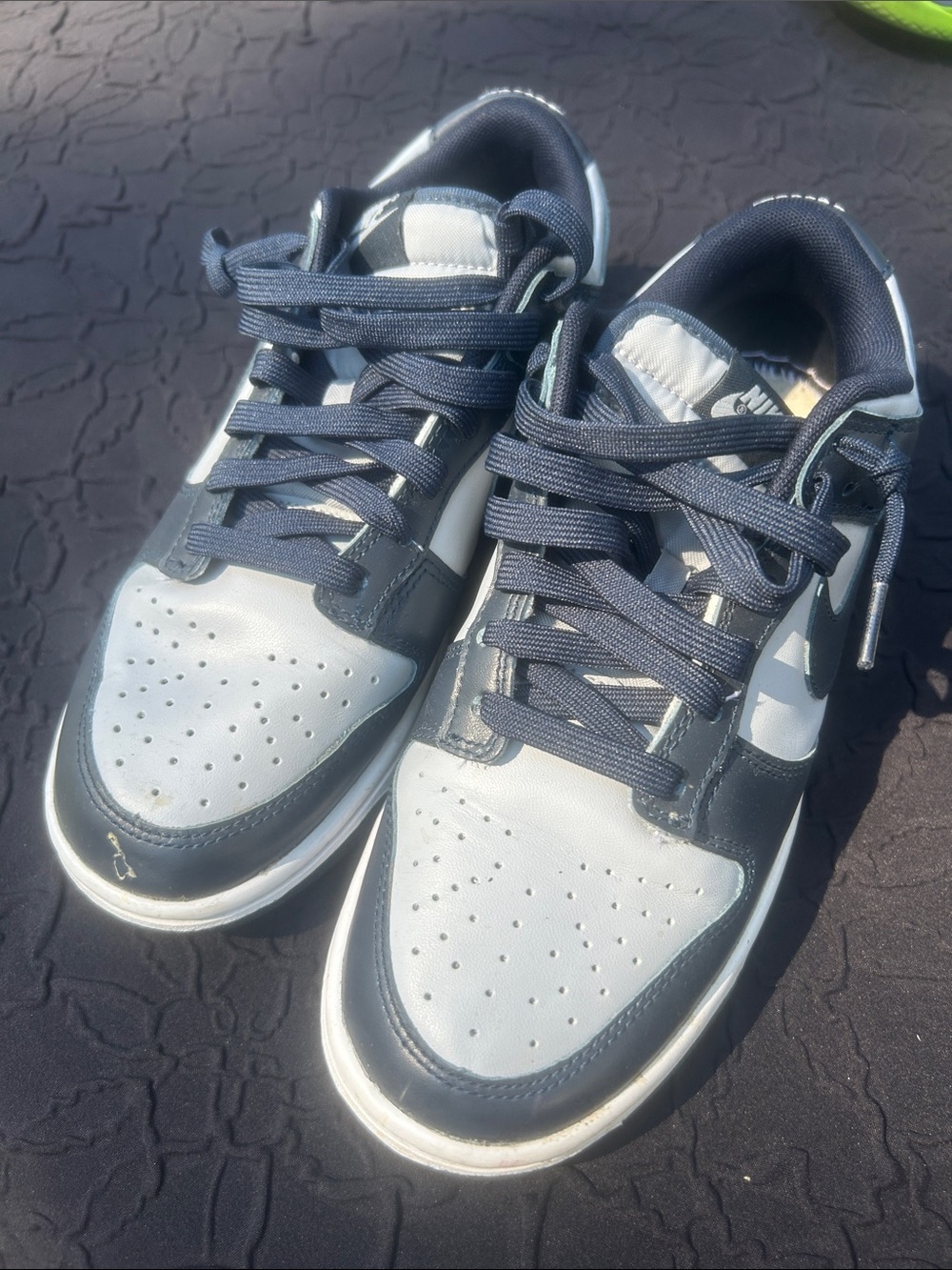 Nike Navy and White Low-Top Sneakers